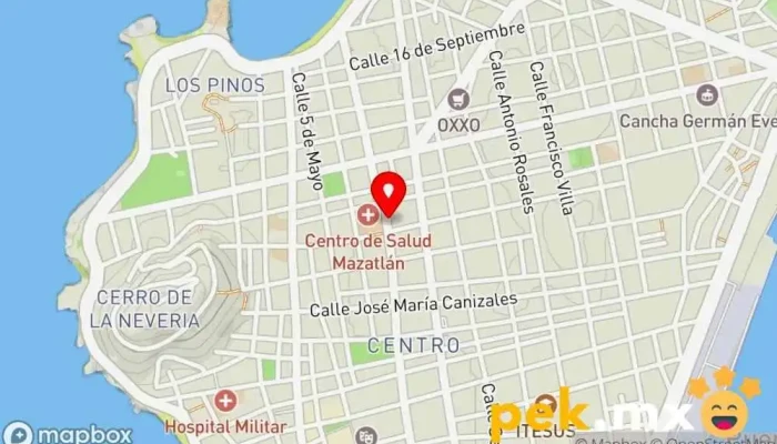 mapa de Solar Iluminación y Construcción Electricista, Constructor de casas personalizadas, Constructor de muelles, Tienda de electricidad, Asesor en ingeniería, Contratista general, Constructor de campos de golf, Constructor, Diseñador de iluminación de paisajismo, Tienda de iluminación en Mazatlán