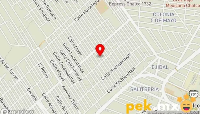 mapa de SOLUCIONES ELECTRICAS. AXAB Ingeniero eléctrico en Chalco de Díaz Covarrubias