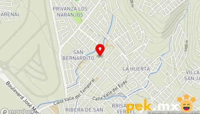 mapa de Soluciones eléctricas y plomería Villanueva Electricista en colonia San Bernardo