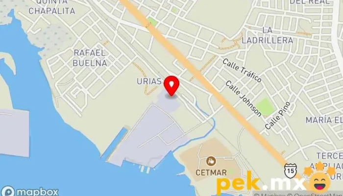 mapa de Subestación Eléctrica Uno Compañía eléctrica en Mazatlán