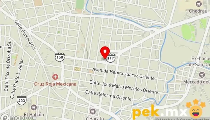 mapa de Suministros Electricos e Iluminación SFC Electricista en San Martín Texmelucan de Labastida