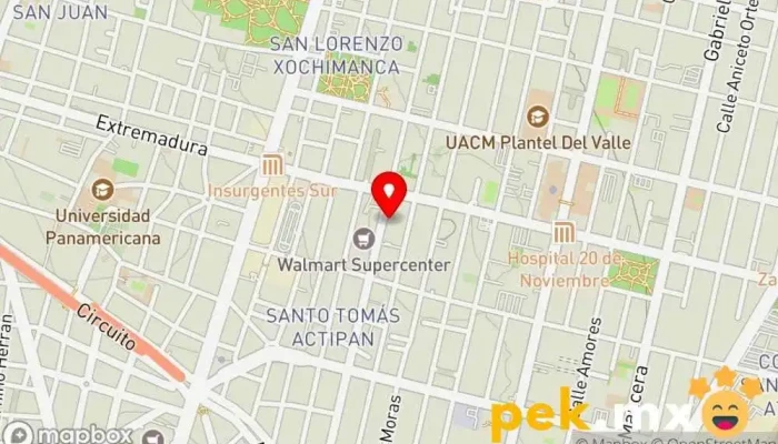 mapa de Supervisión Lat S.A. de C.V. Electricista en Benito Juárez, Ciudad de México