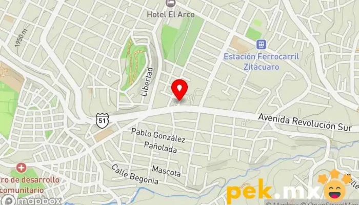 mapa de Taller Electrico Taller de reparación de automóviles en Zitácuaro