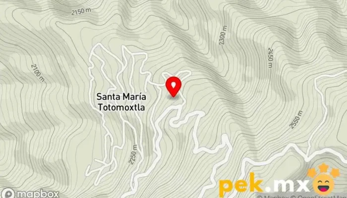 mapa de Tanque De Agua Potable Compañía suministradora de agua en Santa María Totomoxtla