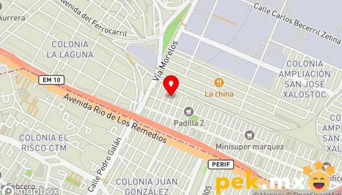 mapa de TecniFrigo Contratista de aire acondicionado, Electricista, Servicio de reparación de neveras en Ecatepec de Morelos