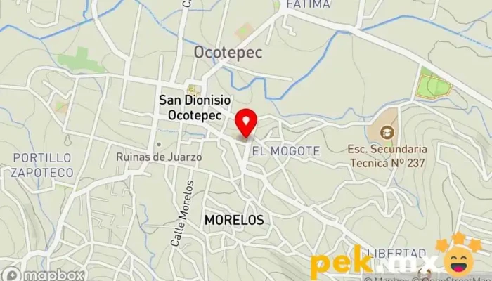mapa de Telesecundaria San Dionisio Ocotepec Escuela, Centro de educación secundaria en San Dionisio Ocotepec