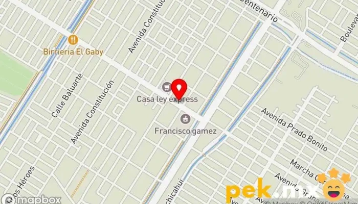 mapa de TEyR Tienda Electrica y Refrigeracion Proveedor de materiales de construcción en Los Mochis