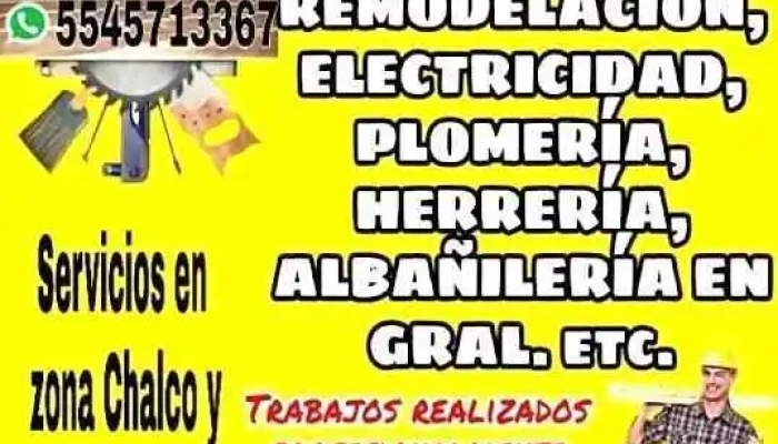 Trabajos de albañilería, construcción, remodelación,electricidad,plomeria, herrería etc. - San Lucas Amalinalco
