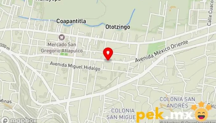 mapa de Trabajos de Electricidad Espinoza Electricista en Xochimilco, Ciudad de México