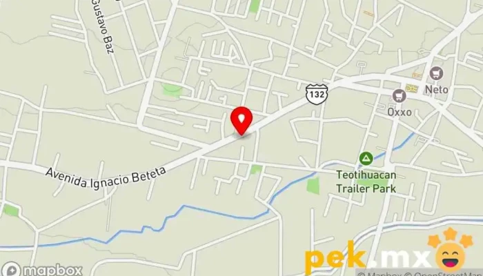 mapa de TUBCON SA DE CV Tienda de artículos de fontanería, Tienda de materiales para la construcción en Teotihuacán de Arista