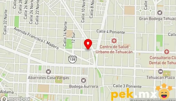 mapa de Unidad De Verificación De Instalaciones Eléctricas Ingeniero en Tehuacán