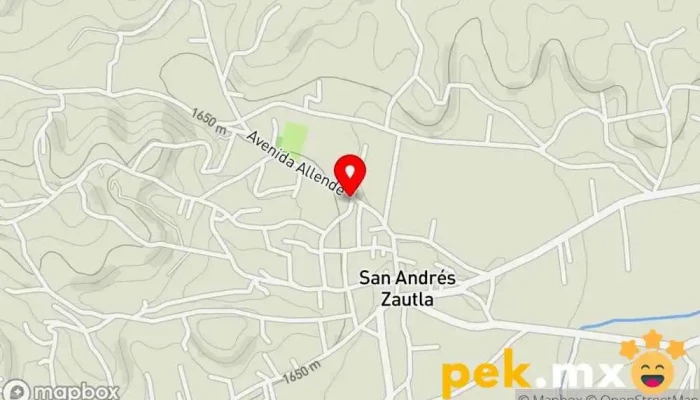 mapa de Xumali, purificadora. Proveedor de agua embotellada en San Andrés Zautla